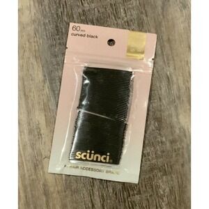 Scunci Hair Accessories 2" Metal Curved Black Bobby Pins 60 pk